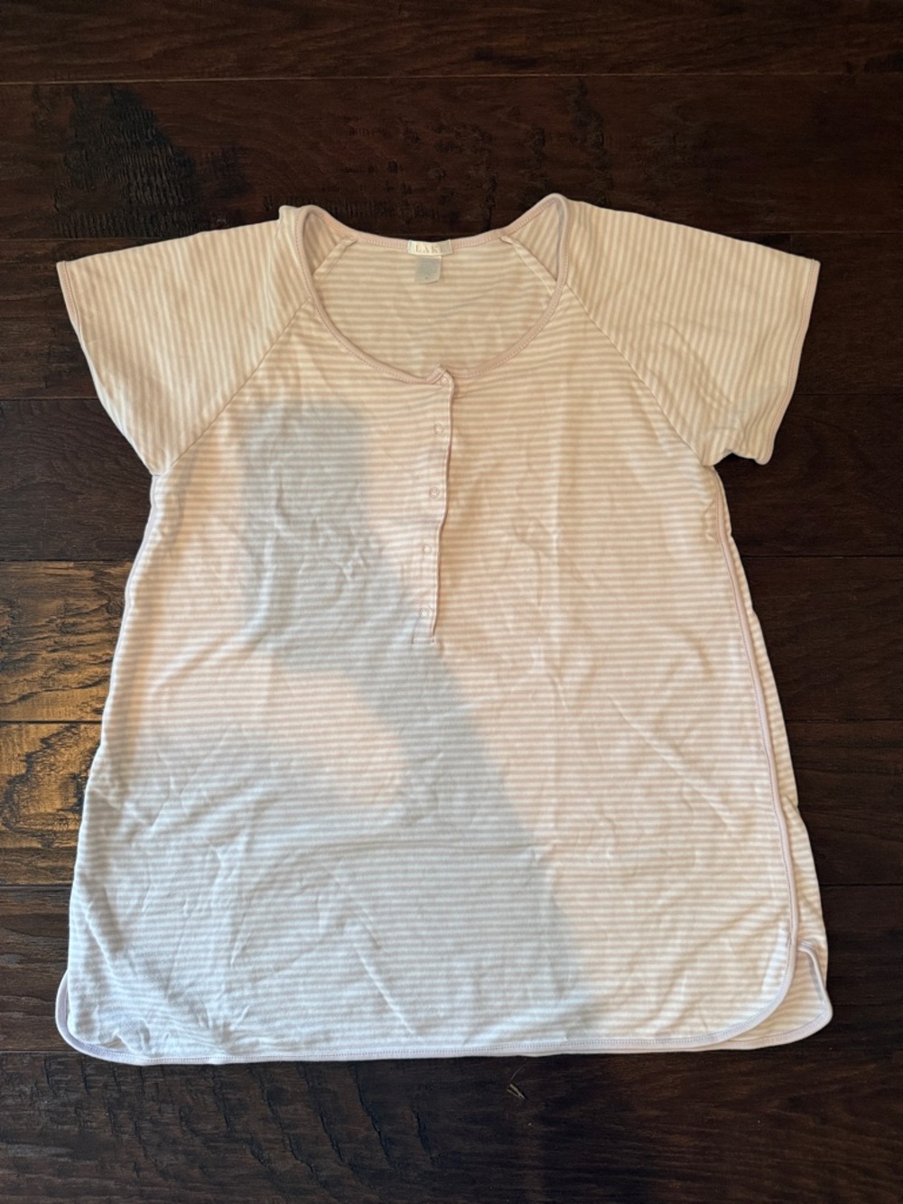 LAKE Maternity Lilac Striped Women's Sleep Henley Top